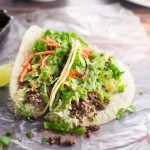 Cumin taco filling with a delicious cilantro lime sauce. Build them anyway you please, in shells, a bowl, or on chips. Anyway you slice it, you'll love it. - OCD Kitchen
