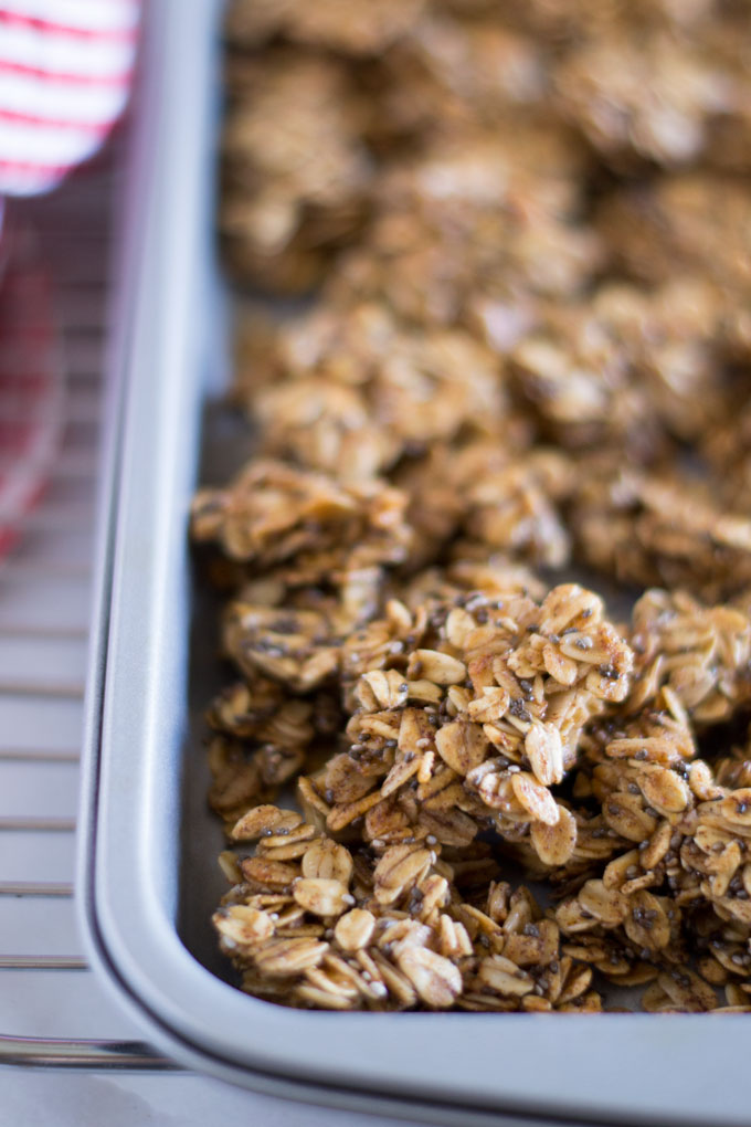 Extra Large Granola Clusters to pop all day long. Serve it with milk, over ice cream, with fruit, or straight up! - OCD Kitchen
