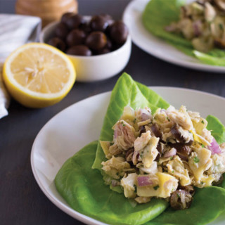 Light and refreshing tuna salad studded with artichoke hearts and olives. - OCD Kitchen